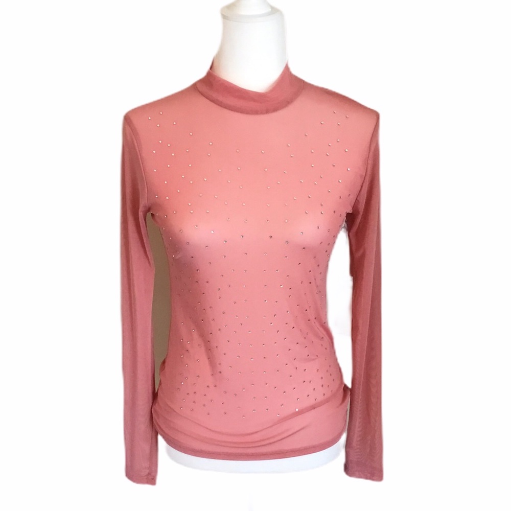 NWT Sweet Lilac Mesh & Diamond Pink Top M